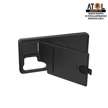 EFM Berlin Wallet Case with D3O BIO for Samsung Galaxy S25 Ultra - Black